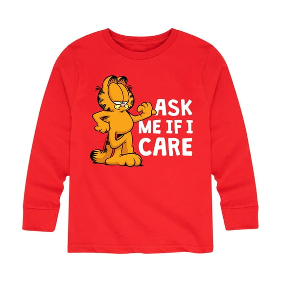 Garfield - Ask Me If I Care - Toddler And Youth Long Sleeve Graphic T-Shirt