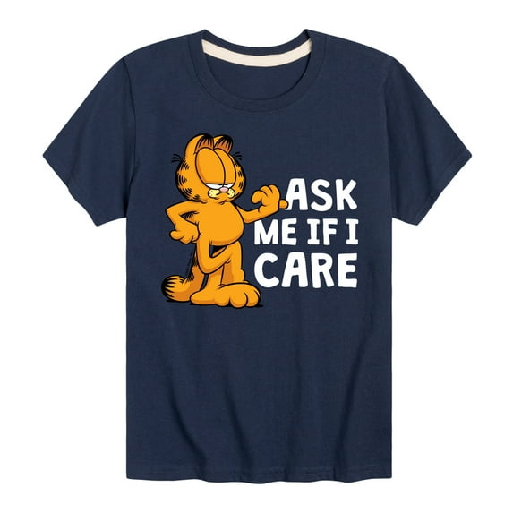 Garfield - Ask Me If I Care - Toddler And Youth Short Sleeve Graphic T-Shirt