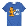 thumbnail image 1 of Garfield - Ask Me If I Care - Toddler And Youth Short Sleeve Graphic T-Shirt, 1 of 5