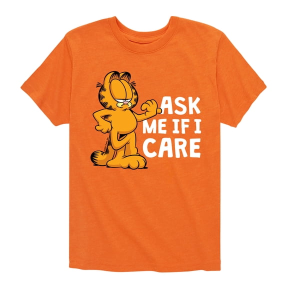 Garfield - Ask Me If I Care - Toddler And Youth Short Sleeve Graphic T-Shirt