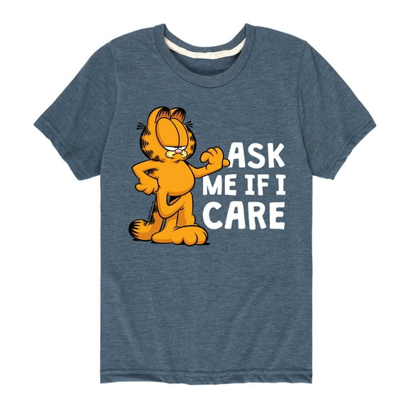 Garfield - Ask Me If I Care - Toddler And Youth Short Sleeve Graphic T-Shirt