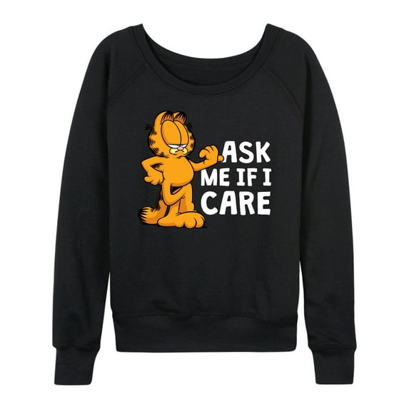 Garfield - Ask Me If I Care - Women's Lightweight French Terry Long Sleeve Shirt