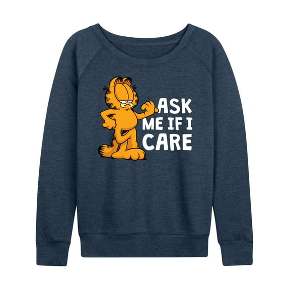 Garfield - Ask Me If I Care - Women's Lightweight French Terry Long Sleeve Shirt