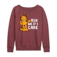 thumbnail image 1 of Garfield - Ask Me If I Care - Women's Lightweight French Terry Long Sleeve Shirt, 1 of 5