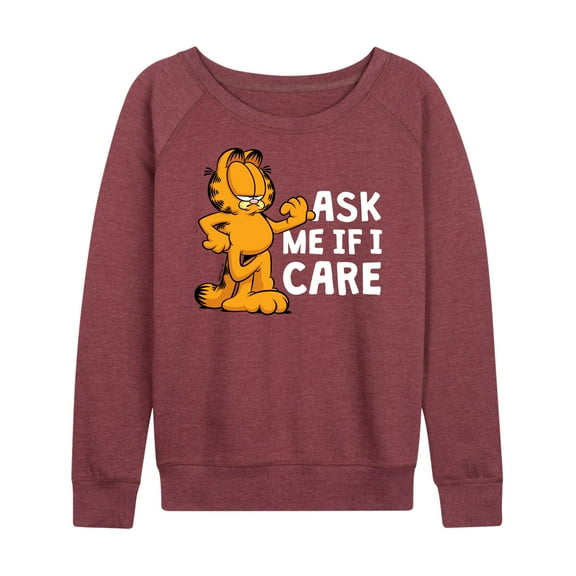 Garfield - Ask Me If I Care - Women's Lightweight French Terry Long Sleeve Shirt