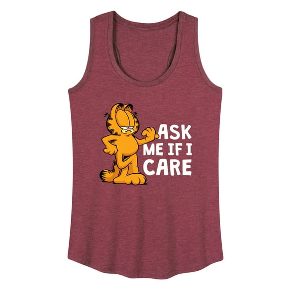 Garfield - Ask Me If I Care - Women's Racerback Tank Top