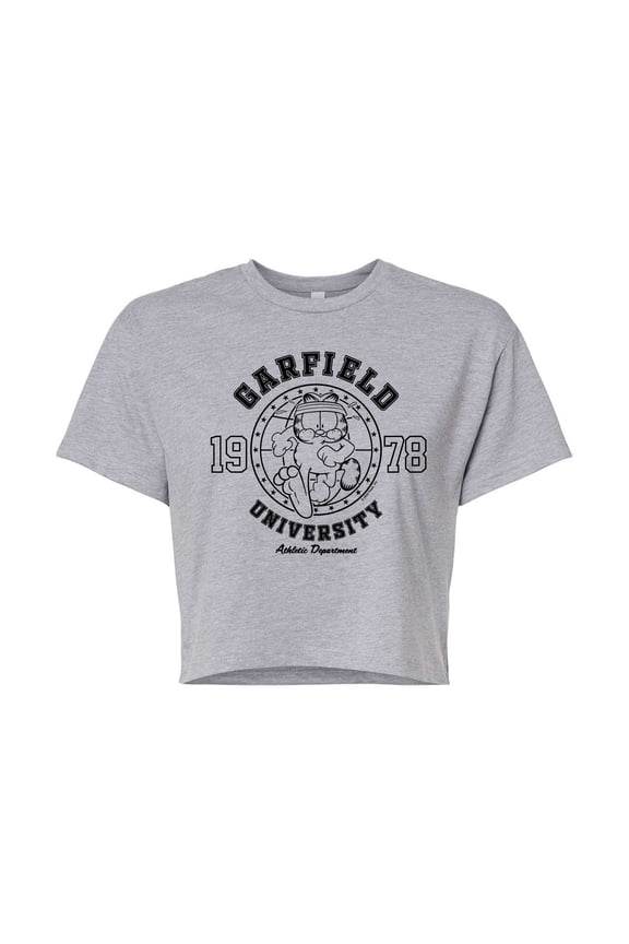 - Ath Dept Running - Juniors Cropped Cotton Blend T-Shirt