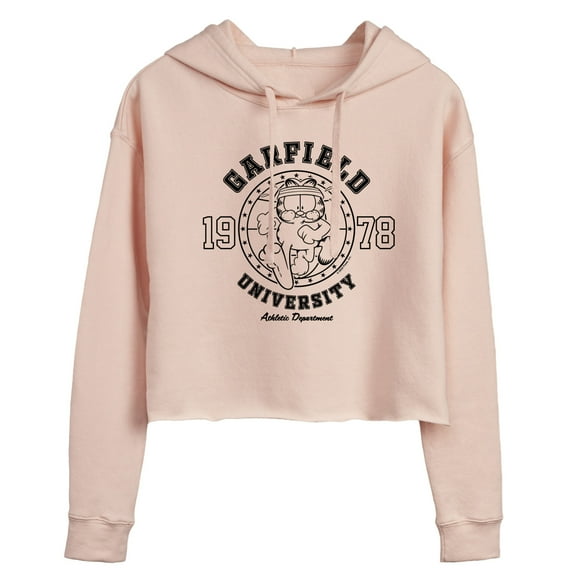 Garfield - Ath Dept Running - Juniors Cropped Pullover Hoodie