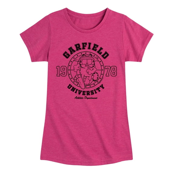 Garfield - Ath Dept Running - Toddler & Youth Girls Short Sleeve Graphic T-Shirt