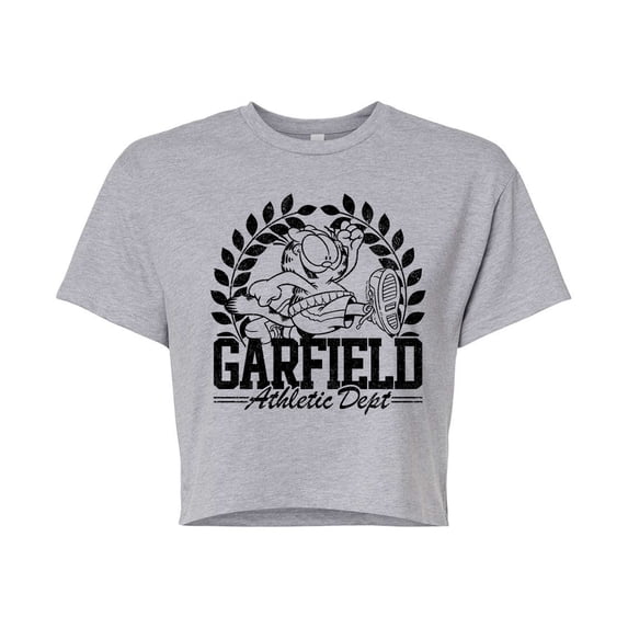 Garfield - Athletic Dept - Juniors Cropped Cotton Blend T-Shirt