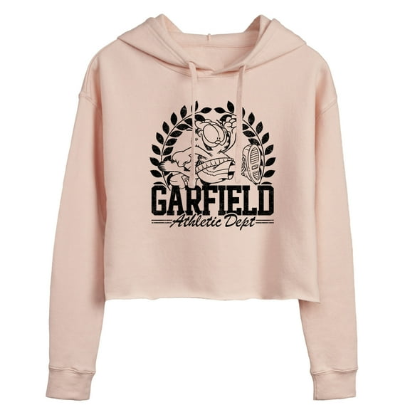 Garfield - Athletic Dept - Juniors Cropped Pullover Hoodie