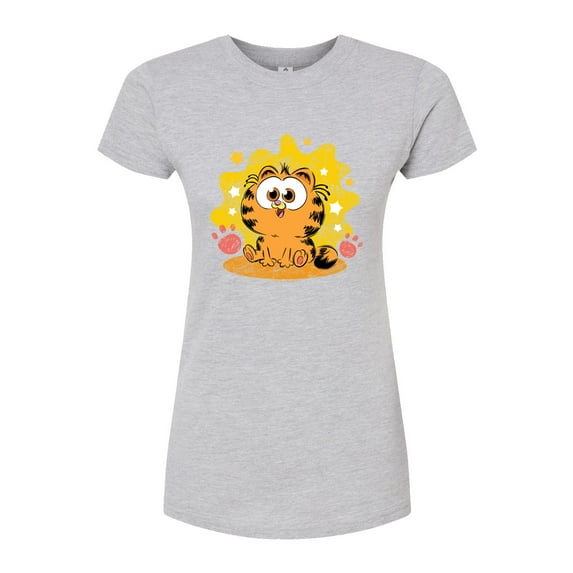 Garfield - Baby Garfield Paws And Stars - Juniors Fitted Graphic T-Shirt
