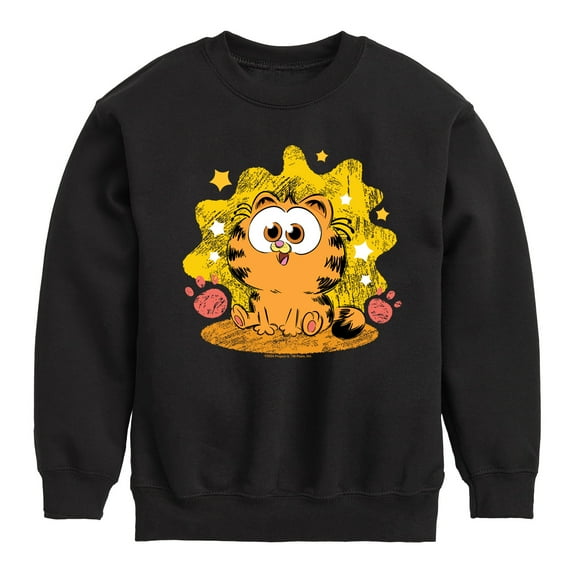 Garfield - Baby Garfield Paws And Stars - Toddler & Youth Crewneck Fleece Sweatshirt
