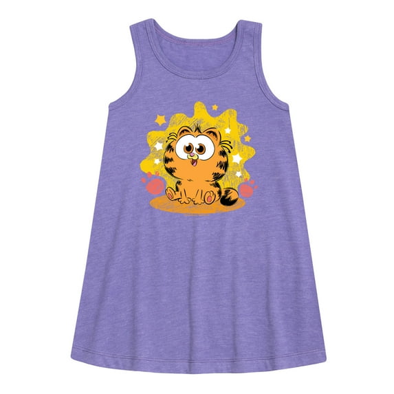 Garfield - Baby Garfield Paws And Stars - Toddler & Youth Girls A-line Dress