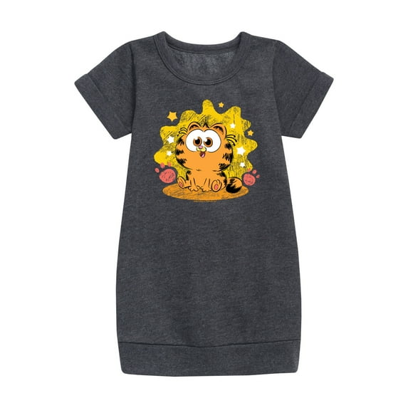 Garfield - Baby Garfield Paws And Stars - Toddler & Youth Girls Fleece Dress