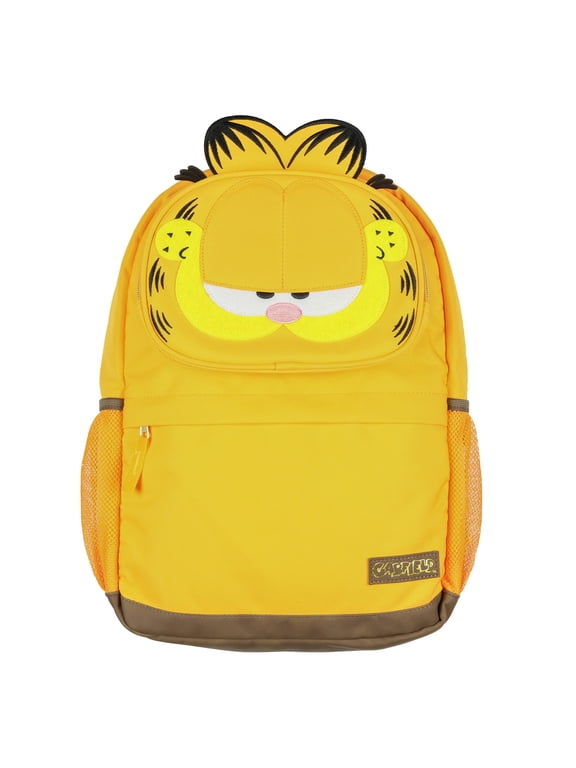 Garfield Backpack 3D Face Pop-Out Orange Tabby Travel Daypack Laptop Book Bag
