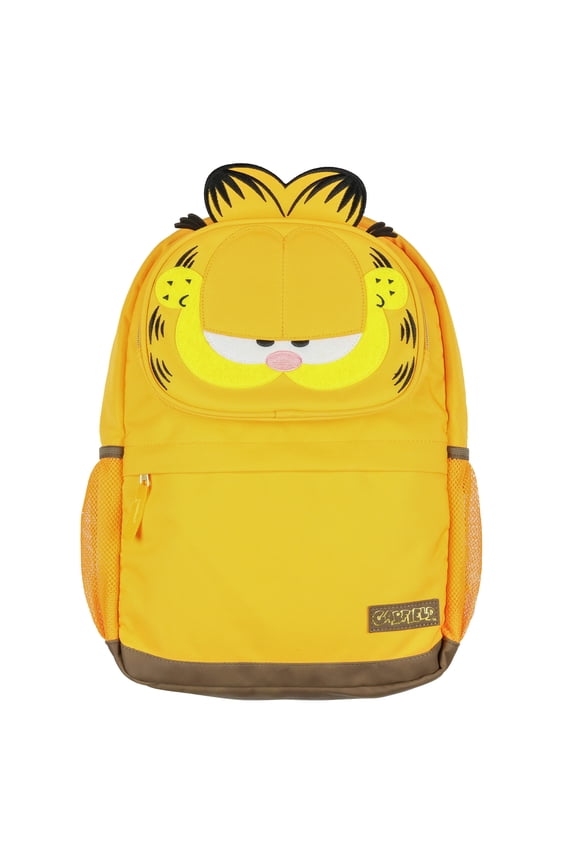 Garfield Backpack 3D Face Pop-Out Orange Tabby Travel Daypack Laptop Book Bag