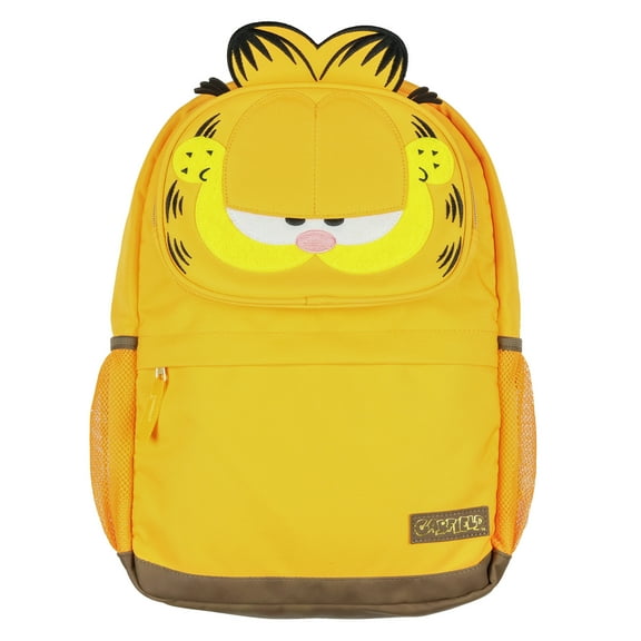 Garfield Backpack 3D Face Pop-Out Orange Tabby Travel Daypack Laptop Book Bag