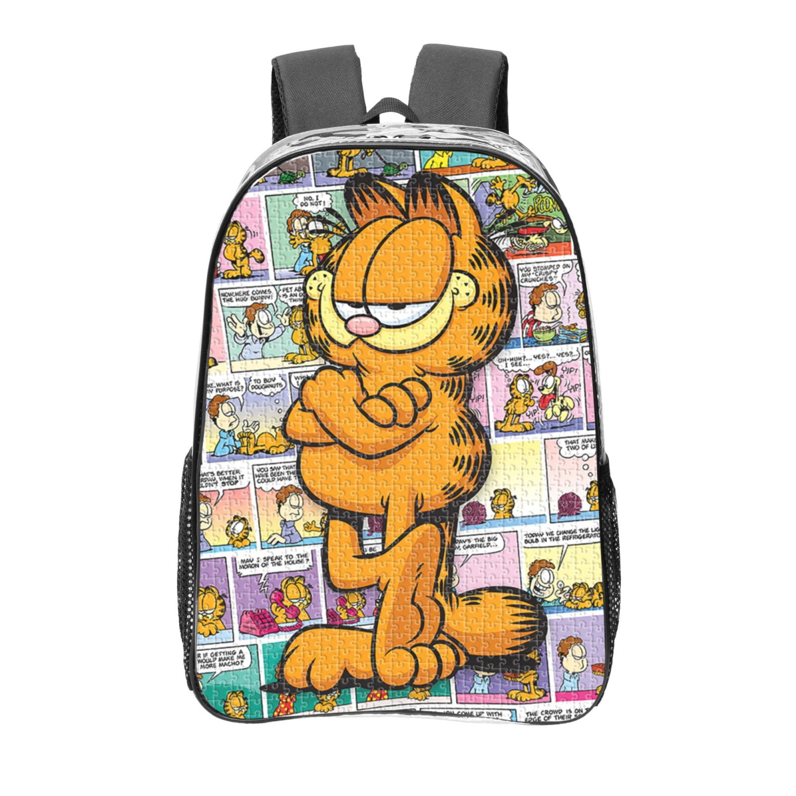 CSXMKLY Garfield Basics Transparent Backpack School See Through Plastic Backpacks For School, Work,Concert,College,Travel