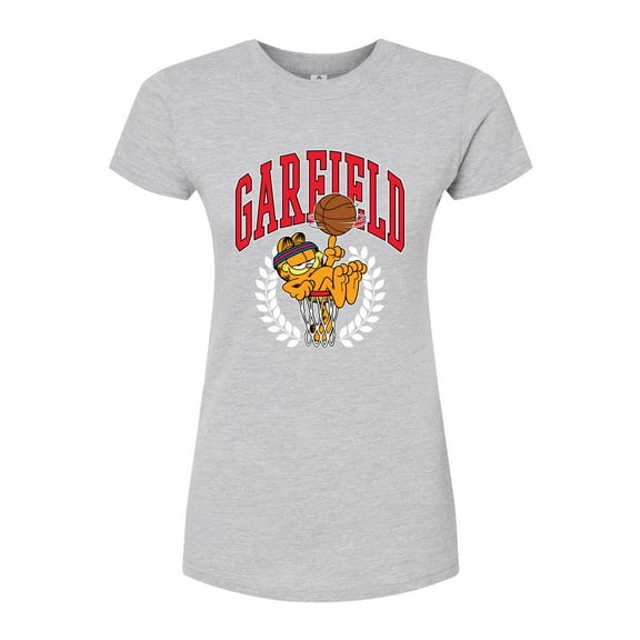 Garfield - Basketball - Juniors Fitted Graphic T-Shirt