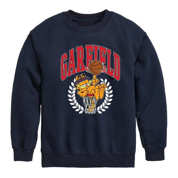 Garfield - Basketball - Toddler & Youth Crewneck Fleece Sweatshirt