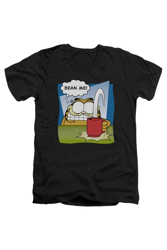 Garfield - Bean Me - Slim Fit V Neck Shirt - Small