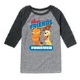 thumbnail image 1 of Garfield - Best Friends Forever - Toddler & Youth Raglan Graphic T-Shirt, 1 of 4