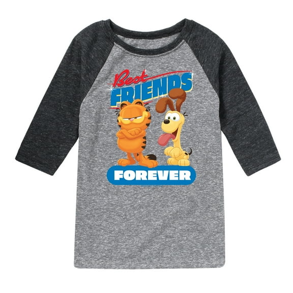 Garfield - Best Friends Forever - Toddler & Youth Raglan Graphic T-Shirt
