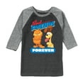 thumbnail image 1 of Garfield - Best Friends Forever - Toddler & Youth Raglan Graphic T-Shirt, 1 of 1
