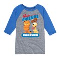 thumbnail image 1 of Garfield - Best Friends Forever - Toddler & Youth Raglan Graphic T-Shirt, 1 of 4