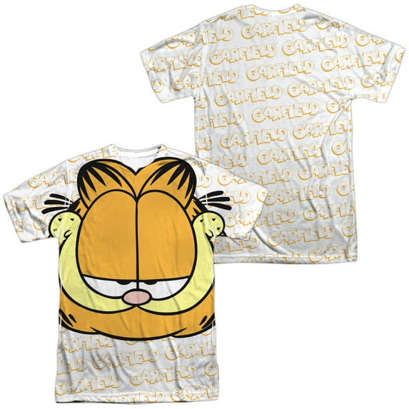 Garfield Big Face Unisex Adult Sublimated Costume T Shirt (Front/Back), 2X-Large Multicolor