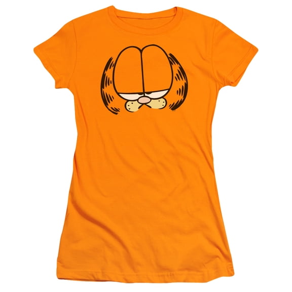Garfield Big Head S/S Junior Women's T-Shirt Sheer Orange
