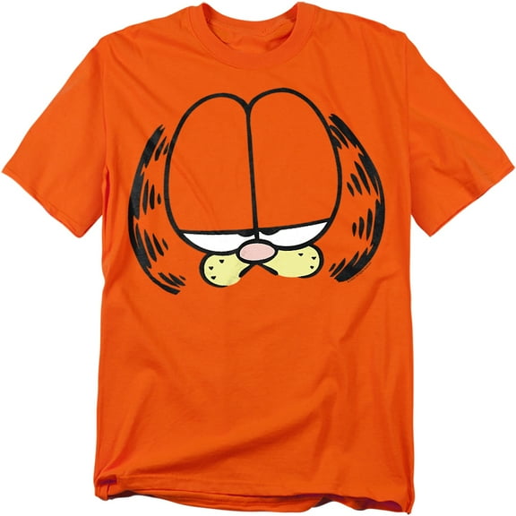 Garfield Big Head Unisex Adult T Shirt (4X-Large) Orange