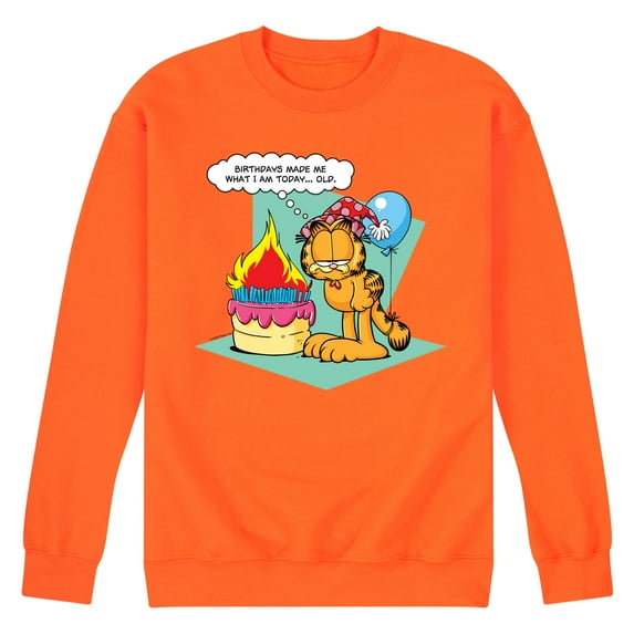 Garfield - Birthday's Make Me Old - Mens Crew Fleece