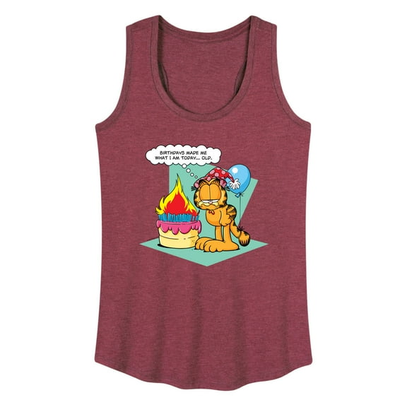 Garfield - Birthday's Make Me Old - Women's Racerback Tank Top