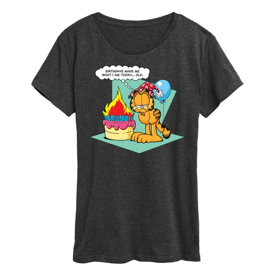 Garfield - Birthday's Make Me Old - Women's Short Sleeve Graphic T-Shirt