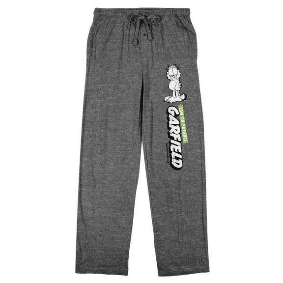 Garfield Black & White Character Adult Gray Heather Sleep Pajama Pants
-XL
