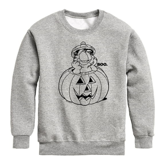 Garfield - Boo Pumpkin - Toddler And Youth Crewneck Fleece Sweatshirt