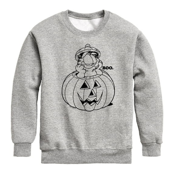 Garfield - Boo Pumpkin - Toddler And Youth Crewneck Fleece Sweatshirt