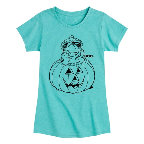 Garfield - Boo Pumpkin - Toddler And Youth Girls Short Sleeve Graphic T-Shirt