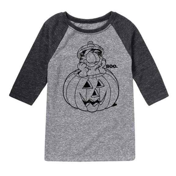 Garfield - Boo Pumpkin - Toddler And Youth Raglan Graphic T-Shirt