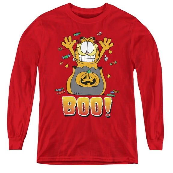 Garfield - Boo! - Youth Long Sleeve Shirt - Medium