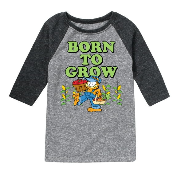 Garfield - Born To Grow - Toddler & Youth Raglan Graphic T-Shirt