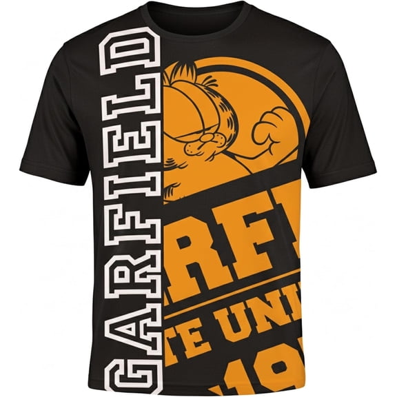 Garfield Boy T-Shirt (1-14 Years Old) Toddlers to Kids Party Outfit Tee Gift 10 Bk/Wp SS
