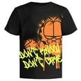 thumbnail image 1 of Nickelodeon Garfield Boys Graphic T-Shirt, Short Sleeve Shirt for Toddlers and Kids, Black/Orange, 1 of 3