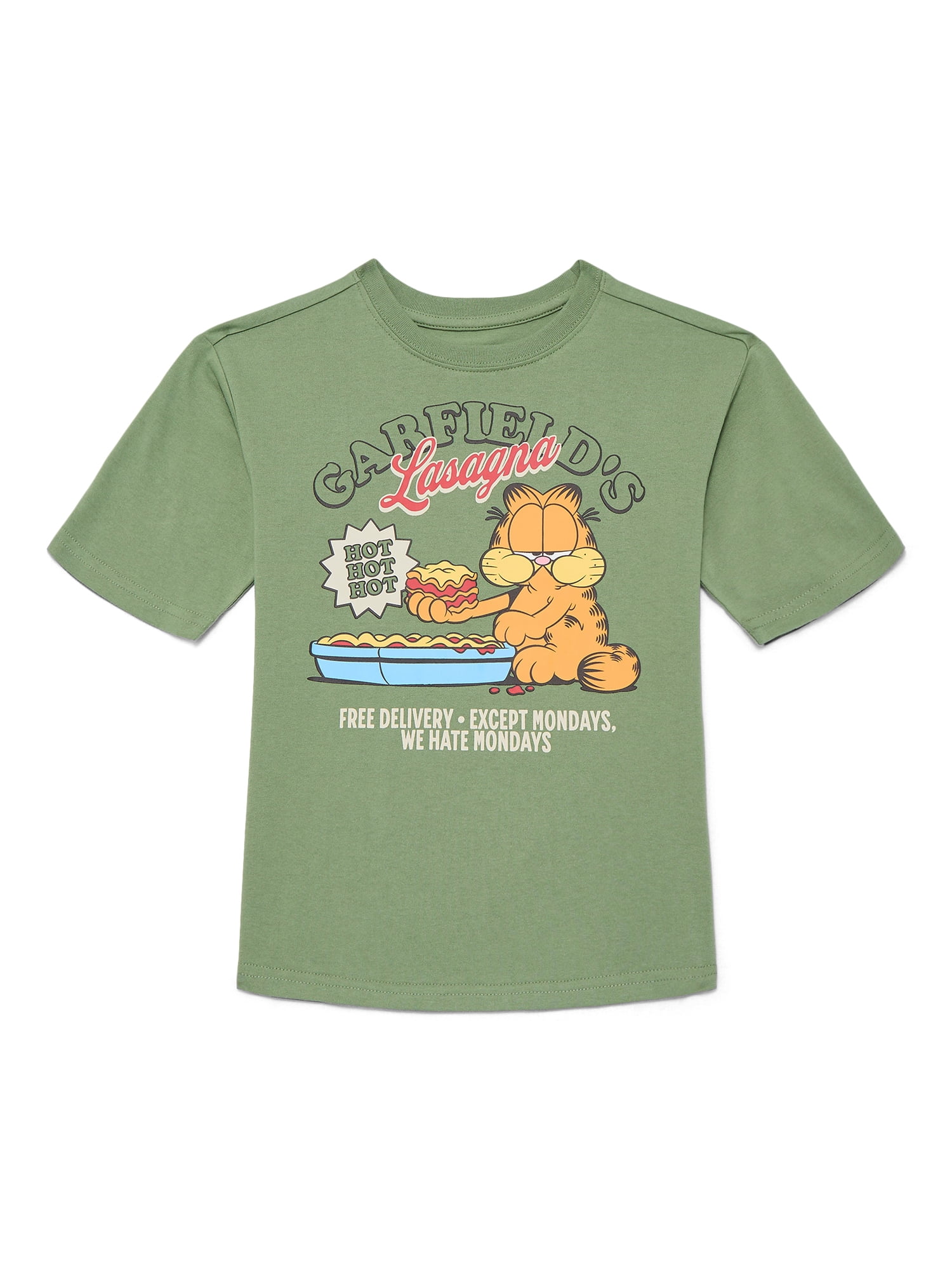 Garfield Boys Graphic Tee with Short Sleeves, Sizes 4-18