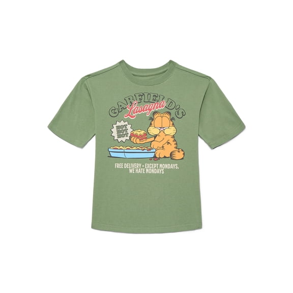 Garfield Boys Graphic Tee with Short Sleeves, Sizes 4-18