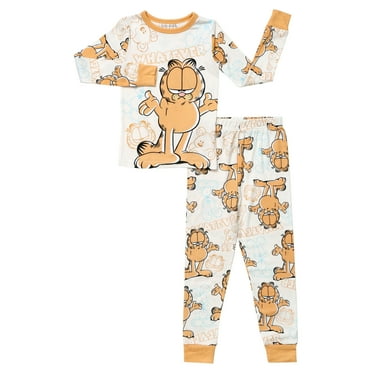 Garfield Boys' Long Sleeve Top and Pants Pajama Set, 2-Piece, Sizes 4-10