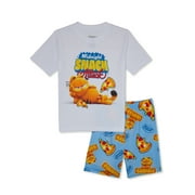 Garfield Boys Short Sleeve and Shorts 2-Piece Pajama Set, Sizes 4-12