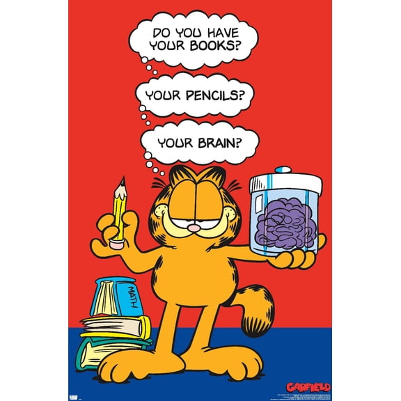 Garfield - Brain Wall Poster, 14.725" x 22.375"